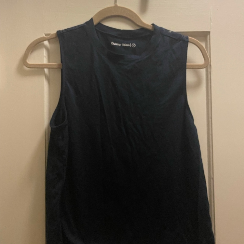 EUC outdoor voices navy cotton tank size small